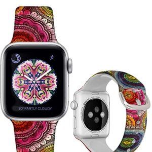 FLAPI Silicone Mandala Band for iWatch 38mm/40mm 42mm-44mm
